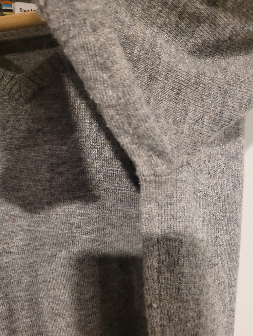 Smartwool Shadow Pine Merino Wool Blend V-Neck Sweater Gray See Measurements - Picture 8 of 8